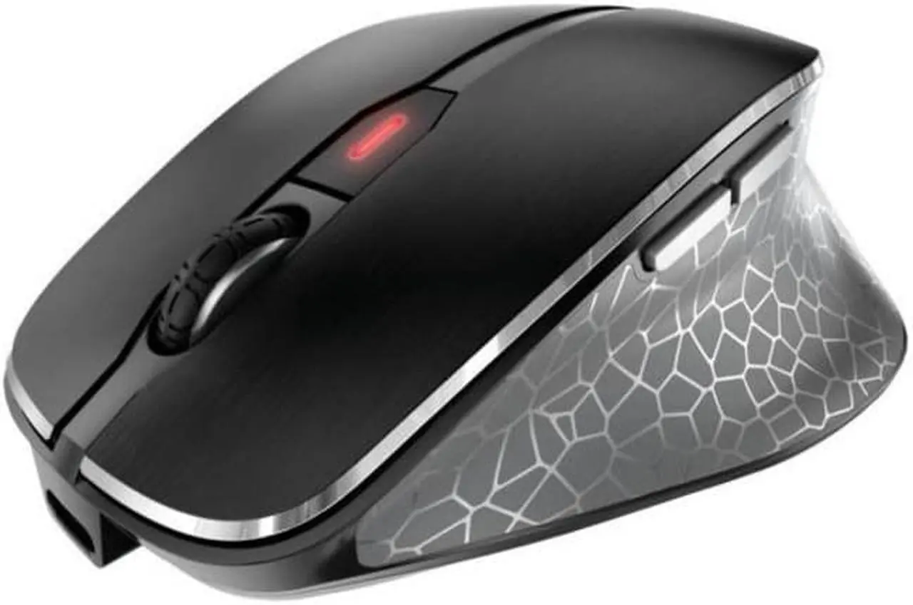 Alt view image 11 of 16 - CHERRY MW 8C ERGO Rechargeable Wireless Mouse - Optical - Wireless - Bluetooth/Radio Frequency - 2.48 GHz - Yes - Black - USB - 3200 dpi - Scroll Wheel - 6 Button(s) - Medium/Large Hand/Palm Size - Ri