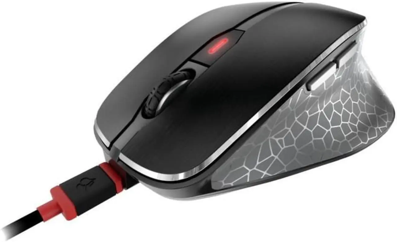 Alt view image 13 of 16 - CHERRY MW 8C ERGO Rechargeable Wireless Mouse - Optical - Wireless - Bluetooth/Radio Frequency - 2.48 GHz - Yes - Black - USB - 3200 dpi - Scroll Wheel - 6 Button(s) - Medium/Large Hand/Palm Size - Ri