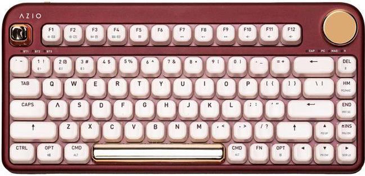 Alt view image 2 of 17 - AZIO IZO Wireless Bluetooth Mechanical Keyboard Baroque Rose