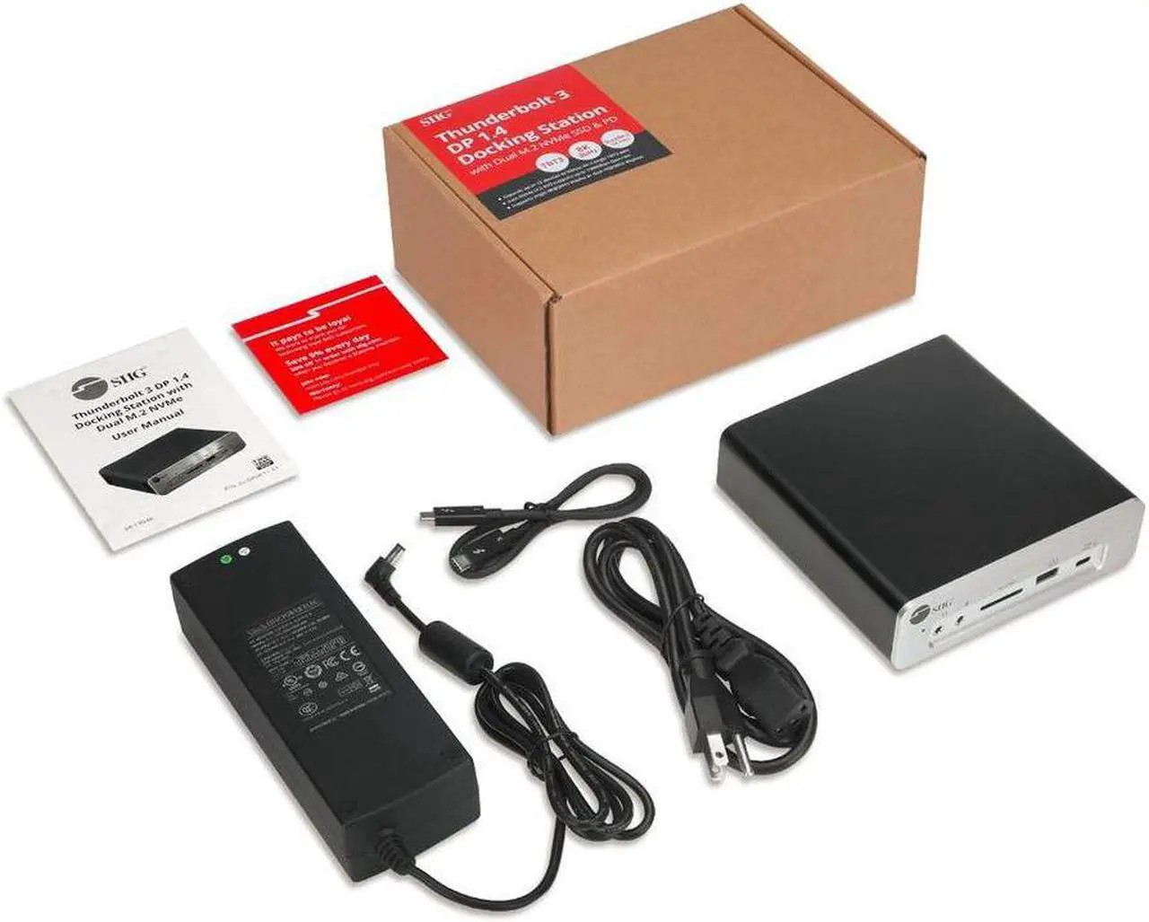 Alt view image 12 of 19 - SIIG AC JUDK0K11S1 Thunderbolt3 DP14 Docking Station w Dual M2 NVMe SSDPD