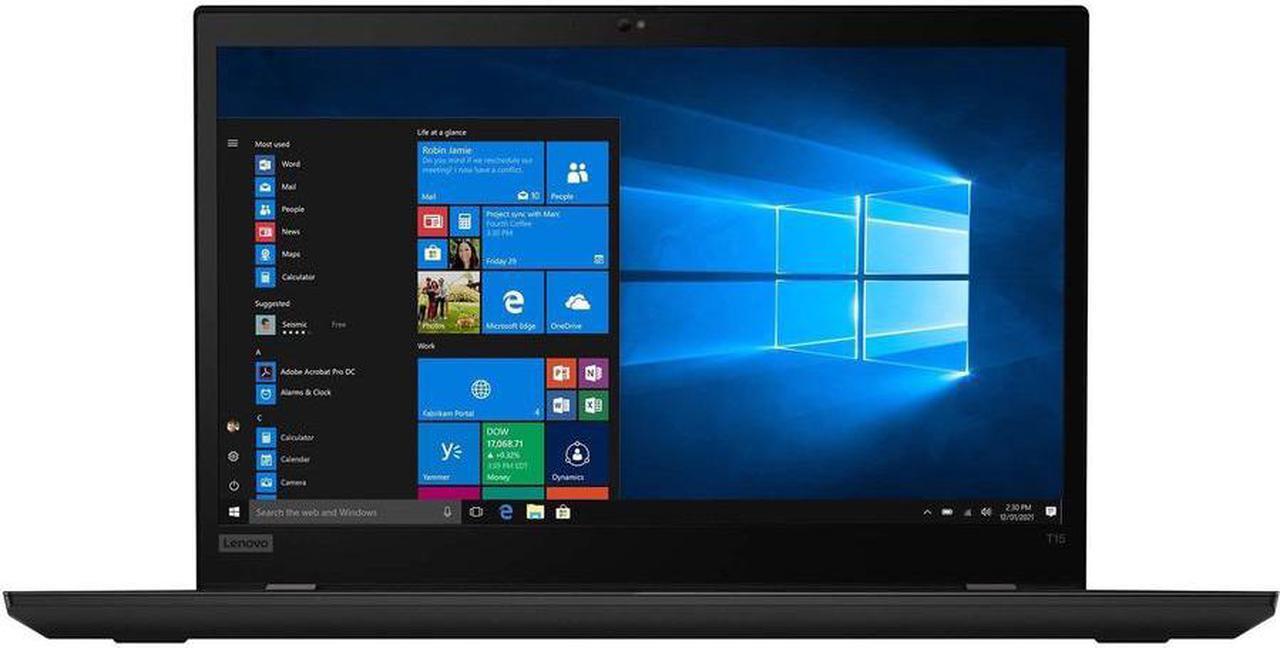 Alt view image 6 of 12 - Lenovo ThinkPad T15 Gen 2 20W400K1US 15.6" Touchscreen Notebook - Full HD - 1920 x 1080 - Intel Core i7 11th Gen i7-1185G7 Quad-core (4 Core) 3 GHz - 16 GB RAM - 512 GB SSD - Black - Intel Chip -