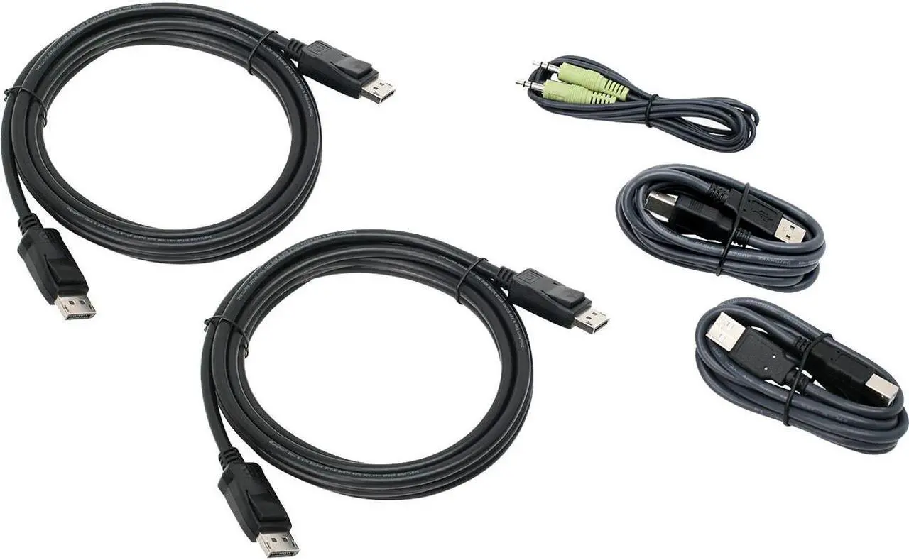 Alt view image 8 of 10 - IOGEAR G2L9203UTAA3 10 ft. Dual View DisplayPort, USB KVM Cable Kit with Audio (TAA)