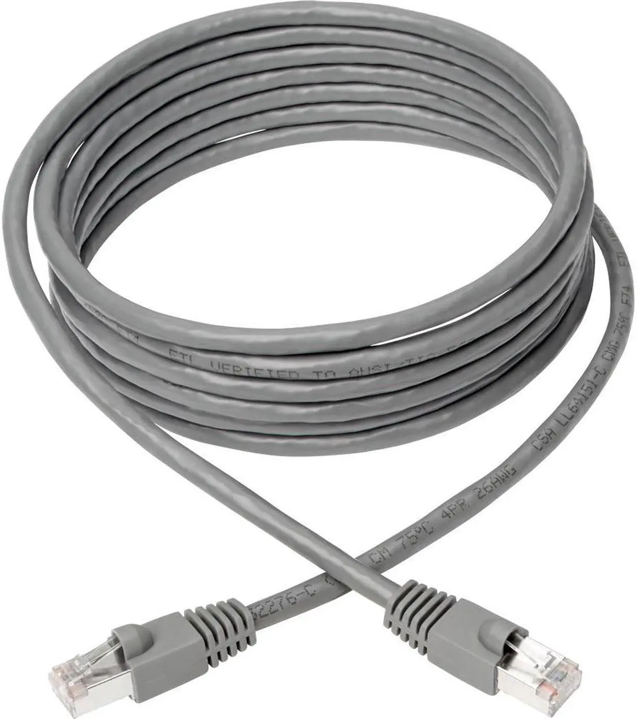 Alt view image 20 of 20 - Tripp Lite N262-010-GY Cat6A 10G-Certified Snagless Shielded Stp Network Patch Cable (Rj45 M/M) , Poe, Gray, 10 Ft. - Patch Cable (Dte) - Rj-45 (M) To Rj-45 (M) - 10 Ft - Stp - Cat 6A - Ieee 802.3Af