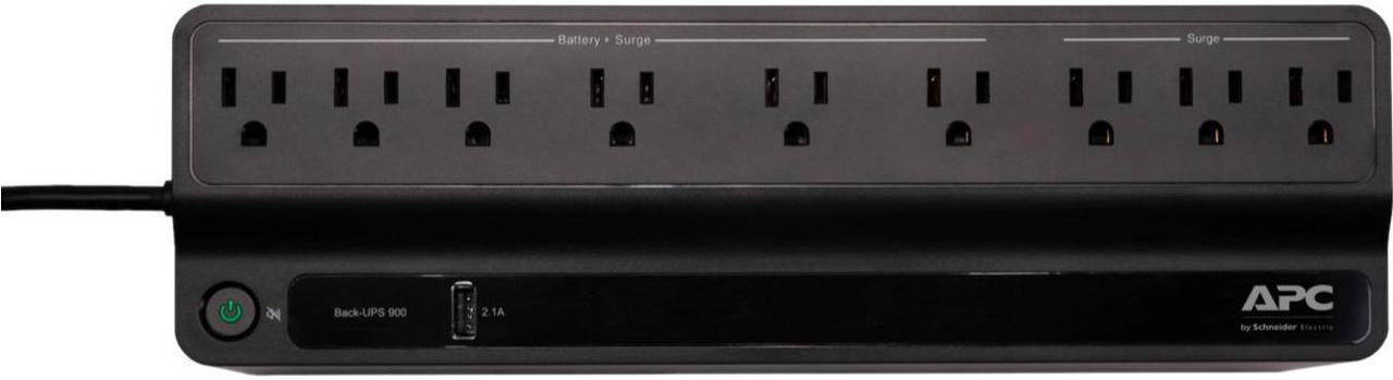 Alt view image 6 of 15 - BN900M Back-UPS 900 VA Battery Backup System 9 Outlets 354 J BVN900M1