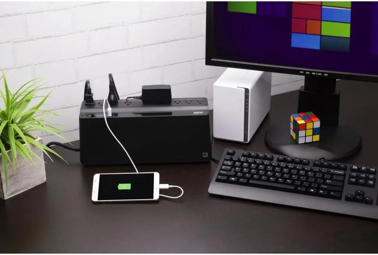 Alt view image 7 of 15 - BN900M Back-UPS 900 VA Battery Backup System 9 Outlets 354 J BVN900M1