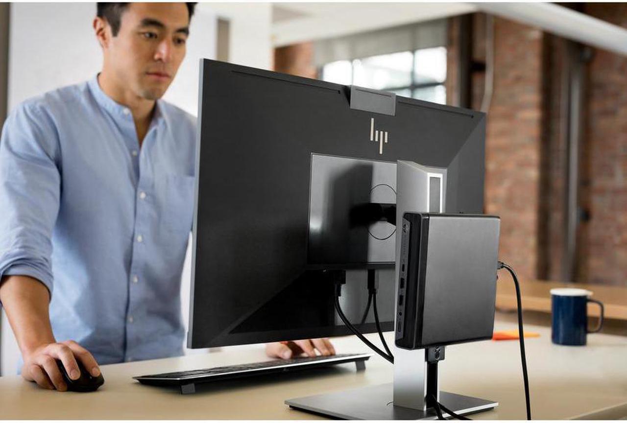 Alt view image 6 of 17 - HP EliteDesk 800 G6 Mini PC 8GB 256GB SSD Core i7-10700T 2.0GHz WIN11P, Black