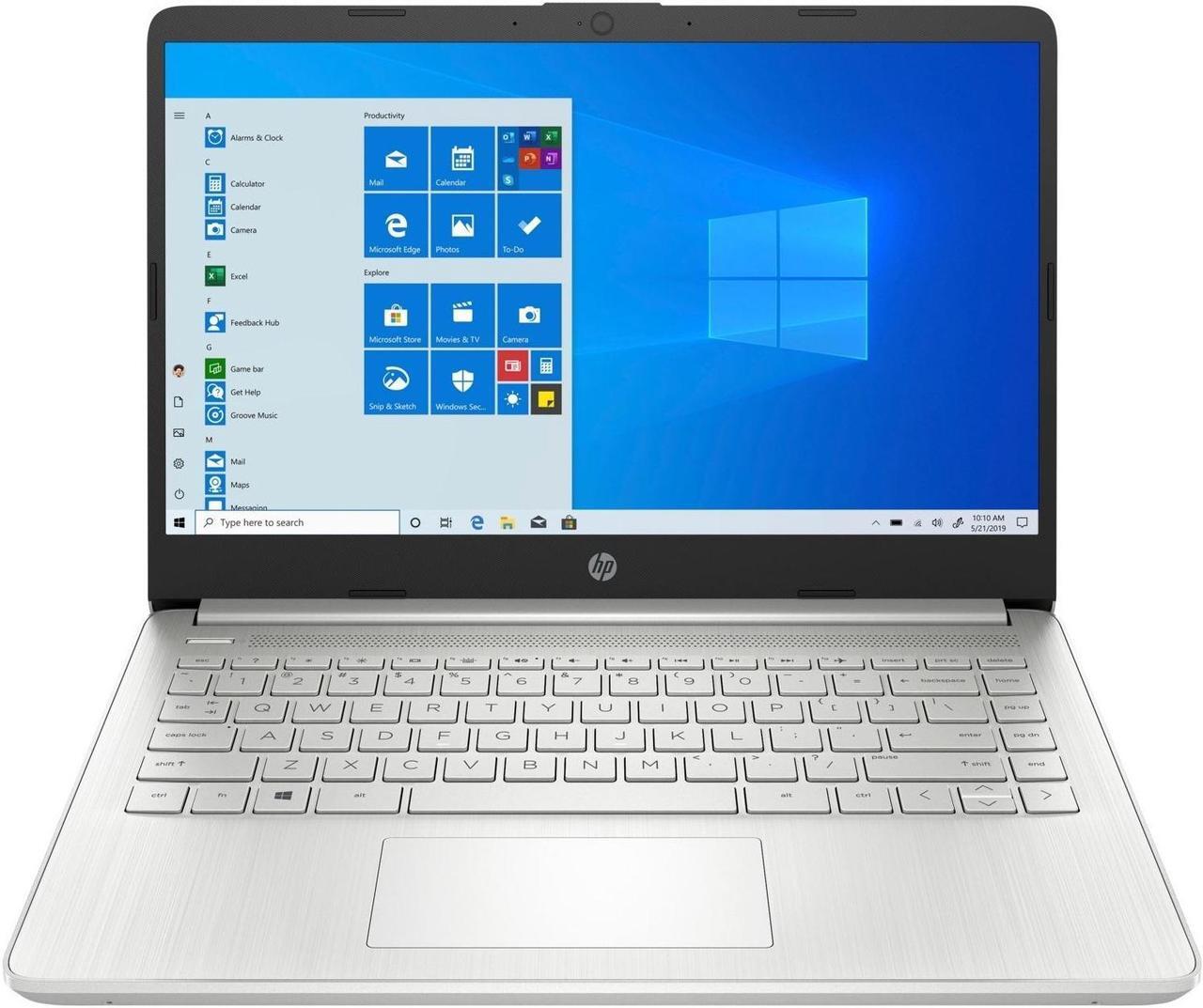 Alt view image 9 of 16 - HP 14-dq0000 14-dq0053nr 14" Notebook - HD - 1366 x 768 - Intel Pentium Silver N5030 Quad-core (4 Core) 1.10 GHz - 4 GB Total RAM - 128 GB SSD - Natural Silver - Intel Chip - Windows 11 Home - In