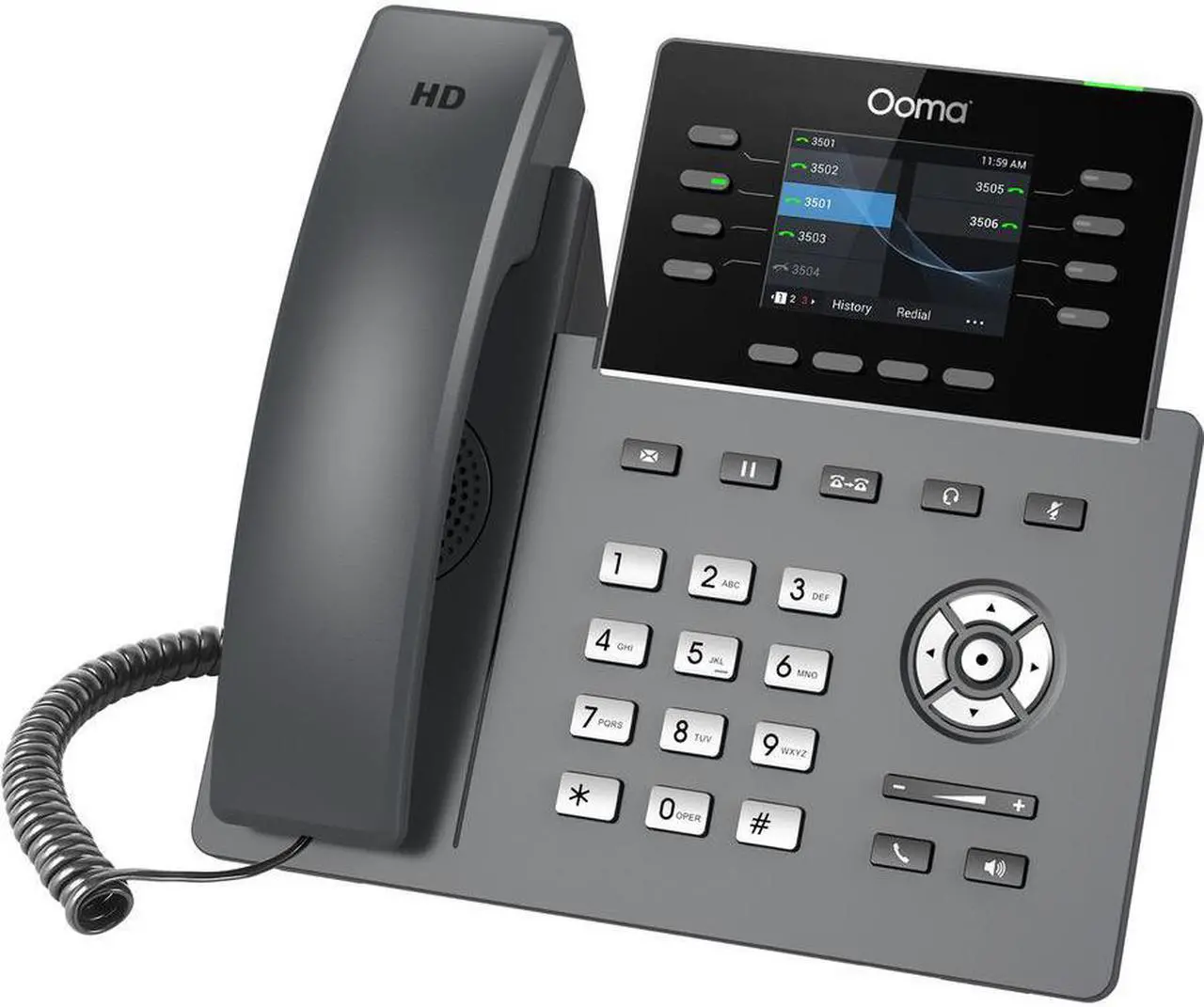 Alt view image 5 of 6 - ooma office 2624w wi-fi business ip desk phone. works with ooma office cloud-based voip phone service with virtual receptionist, desktop app, video conferencing and call recording.