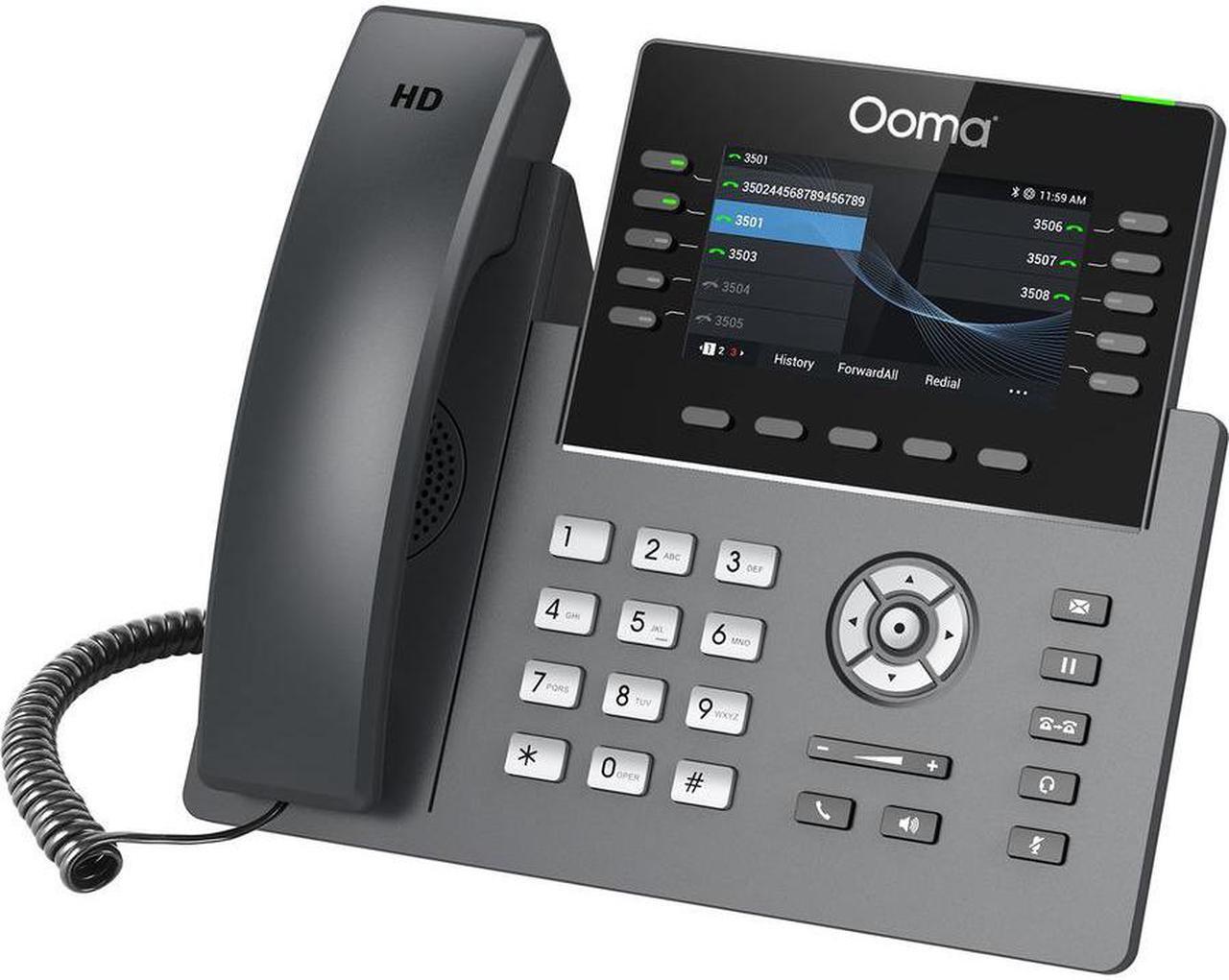 Alt view image 3 of 4 - ooma office 2615w wi-fi business ip desk phone. works with ooma office cloud-based voip phone service with virtual receptionist, desktop app, video conferencing and call recording.