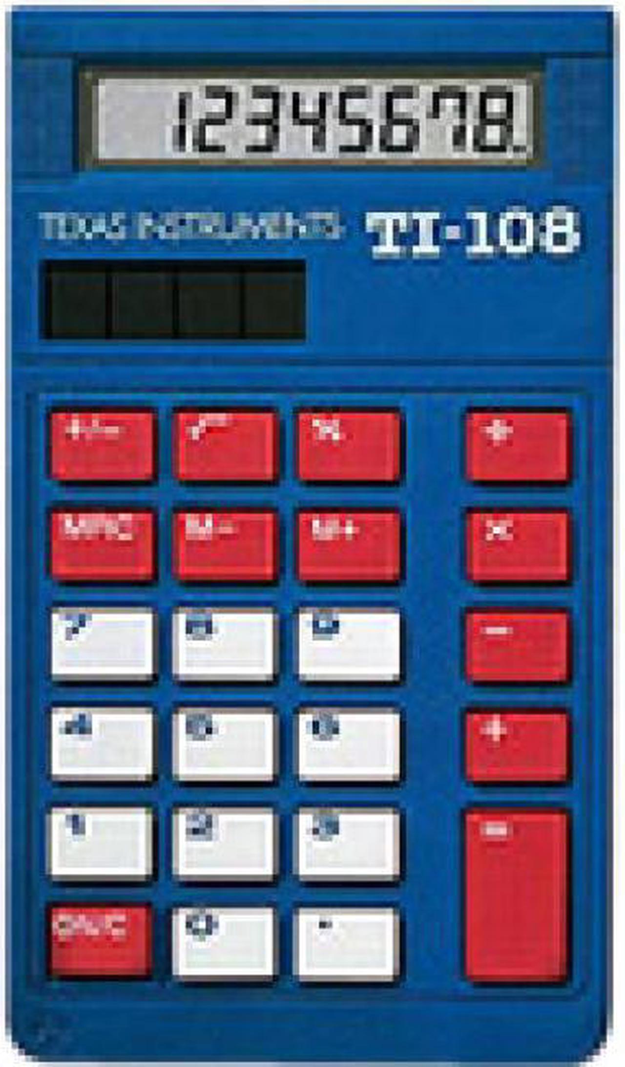 Alt view image 6 of 13 - Texas Instruments TI-108 Teacher Kit TI-108TK 8-Digit Desktop Calculator Blue TI108TK