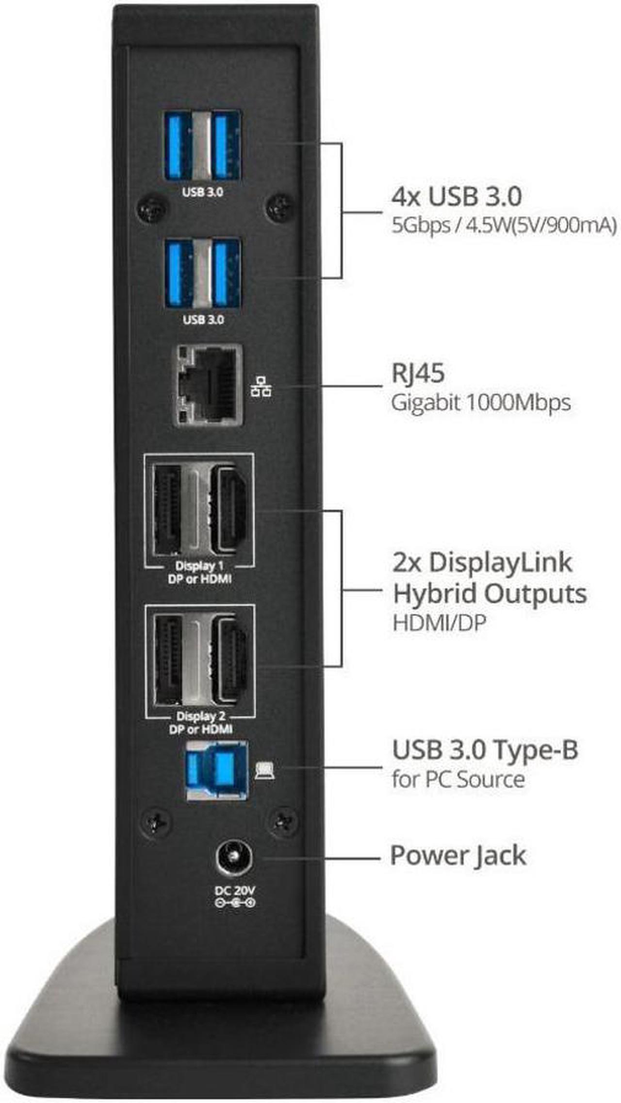 Alt view image 11 of 17 - SIIG AC JUDK0H11S1 Universal Hybrid Dual 4K Video Docking Station TypeC TB3