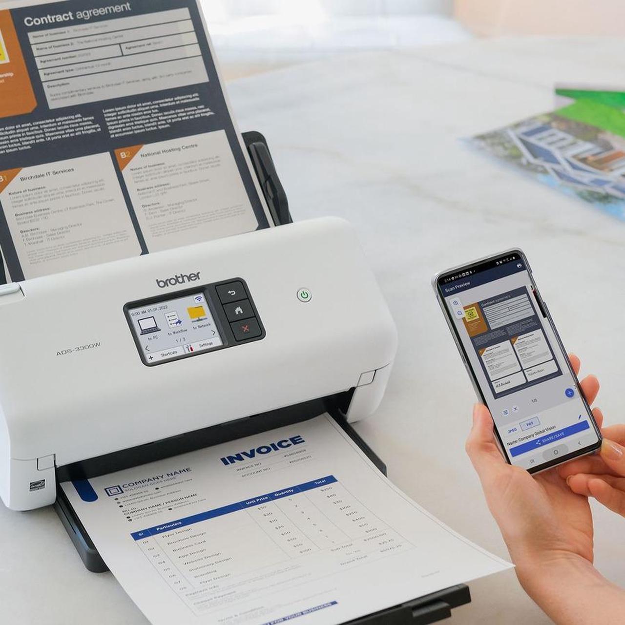 Alt view image 2 of 7 - Brother ADS-4300N 600 x 600 dpi Duplex Document Scanner
