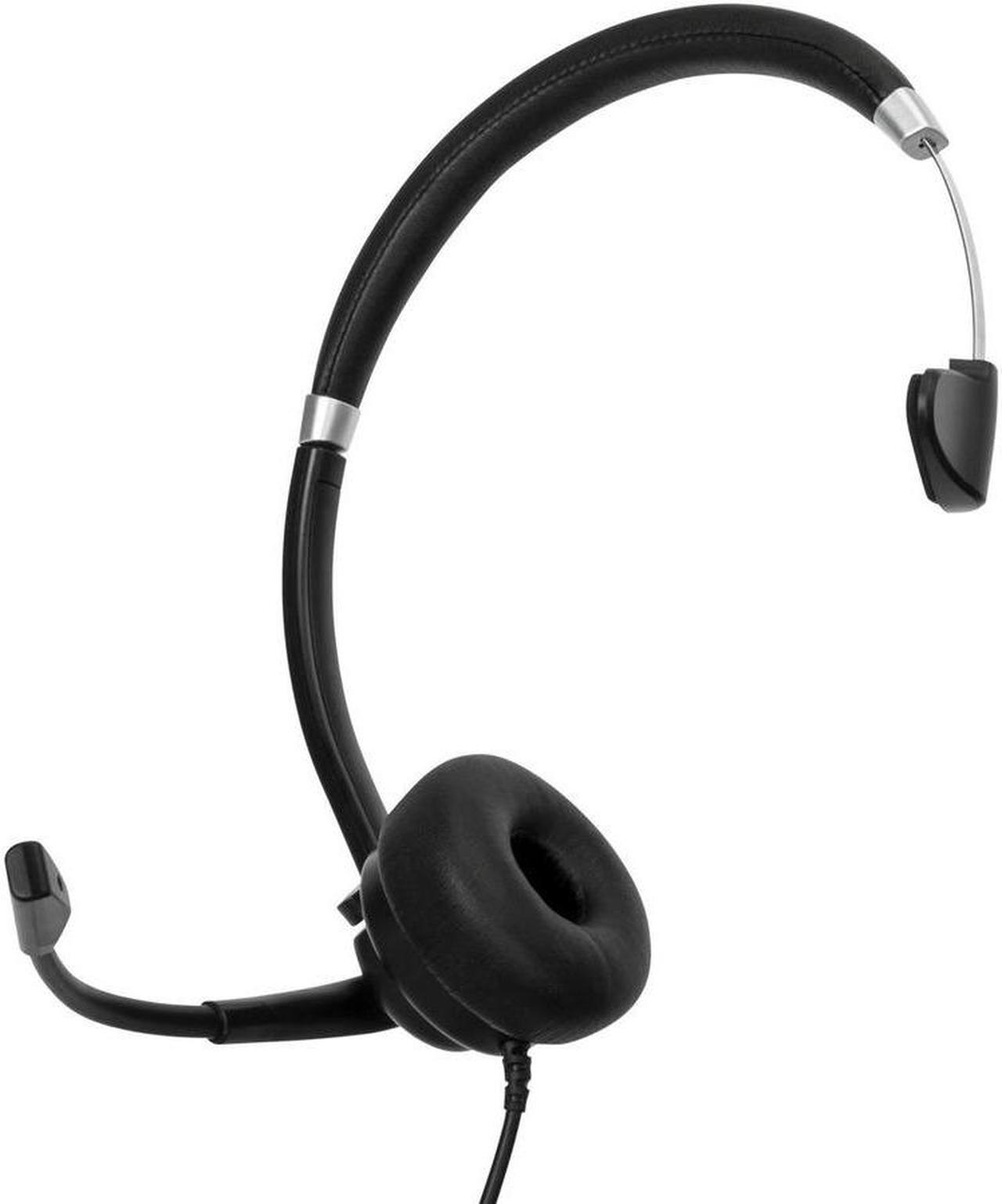 Alt view image 6 of 9 - Targus Wired Mono Headset - Mono - USB Type A - Wired - On-ear - Monaural - Ear-cup - Omni-directional, Noise Cancelling Microphone - Noise Canceling - Black