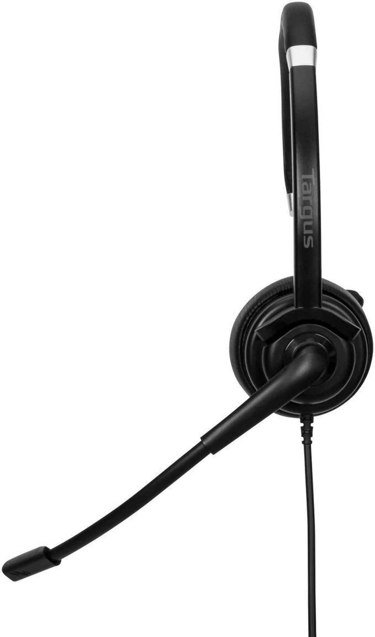 Alt view image 7 of 9 - Targus Wired Mono Headset - Mono - USB Type A - Wired - On-ear - Monaural - Ear-cup - Omni-directional, Noise Cancelling Microphone - Noise Canceling - Black