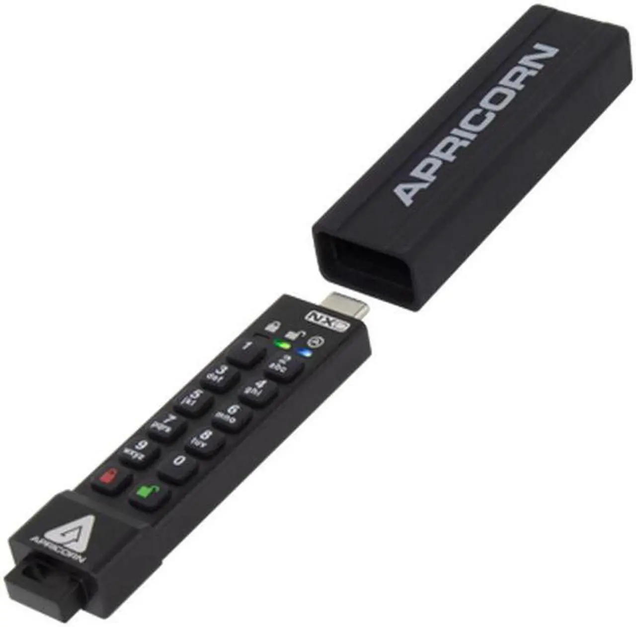 Alt view image 7 of 20 - apricorn 128gb aegis secure key 3 nxc 256-bit hardware-encrypted usb 3.2 type c flash drive, fips 140-3 level 3 validation pending (ask3-nxc-128gb)