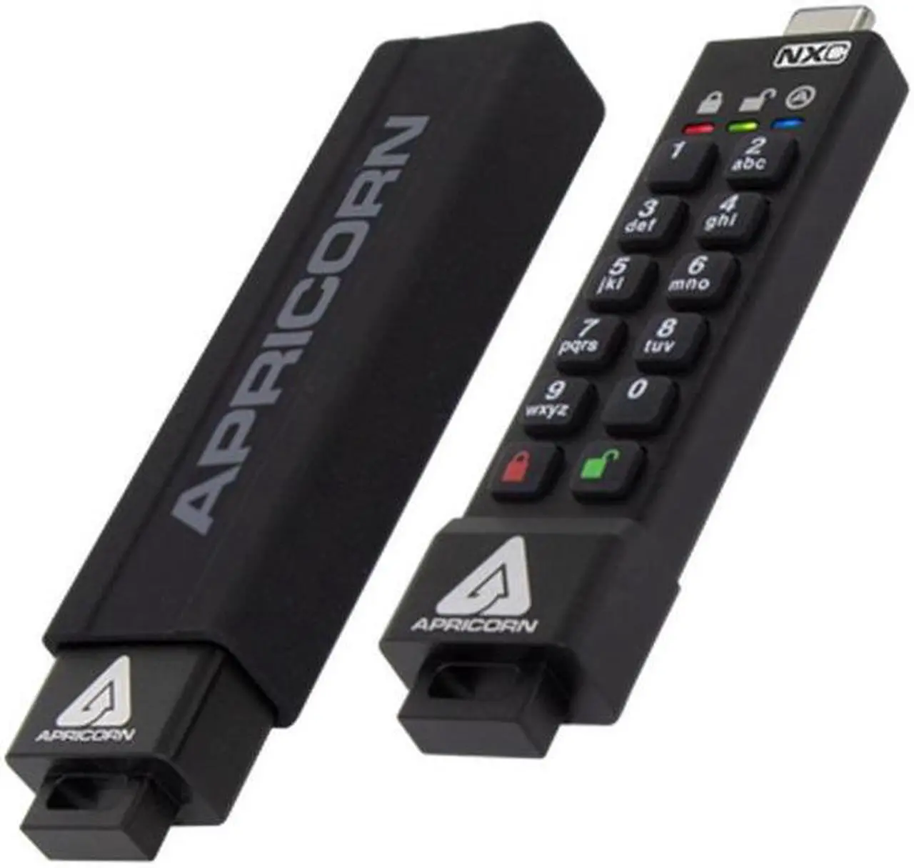 Alt view image 4 of 20 - apricorn 128gb aegis secure key 3 nxc 256-bit hardware-encrypted usb 3.2 type c flash drive, fips 140-3 level 3 validation pending (ask3-nxc-128gb)
