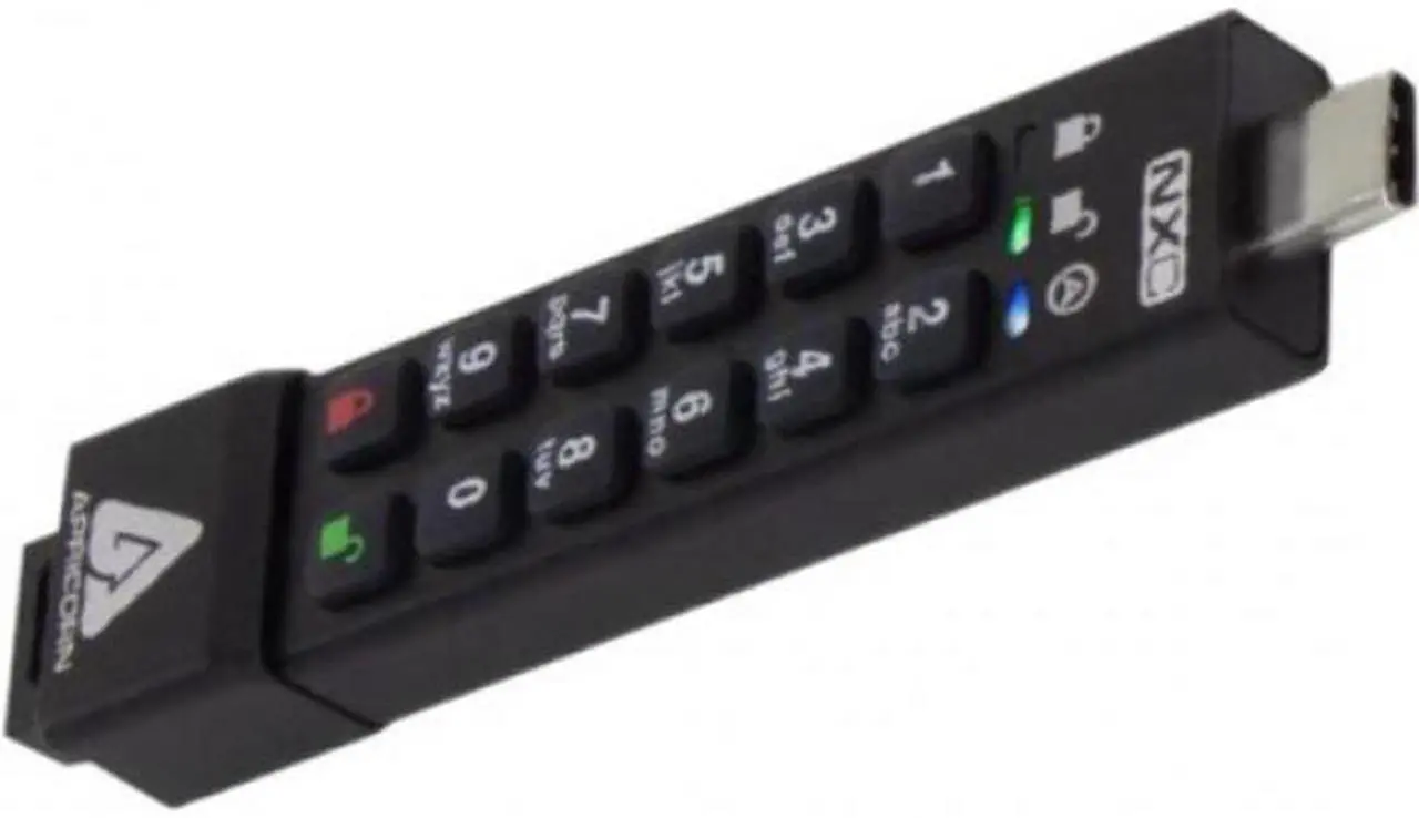 Alt view image 8 of 20 - apricorn 128gb aegis secure key 3 nxc 256-bit hardware-encrypted usb 3.2 type c flash drive, fips 140-3 level 3 validation pending (ask3-nxc-128gb)