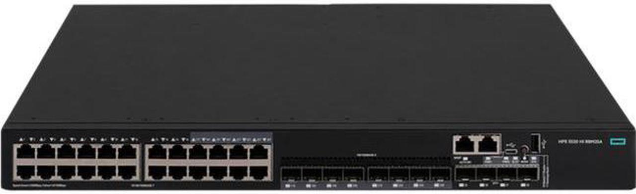 HPE FlexNetwork 5520 24G 4SFP+ HI Switch - 24 Ports - Manageable - Gigabit Ethernet, 10 Gigabit Ethernet - 10/100/1000Base-T, 100/1000Base-X, 10GBase-X - 3 Layer Supported - Modular - Power Supply - 2