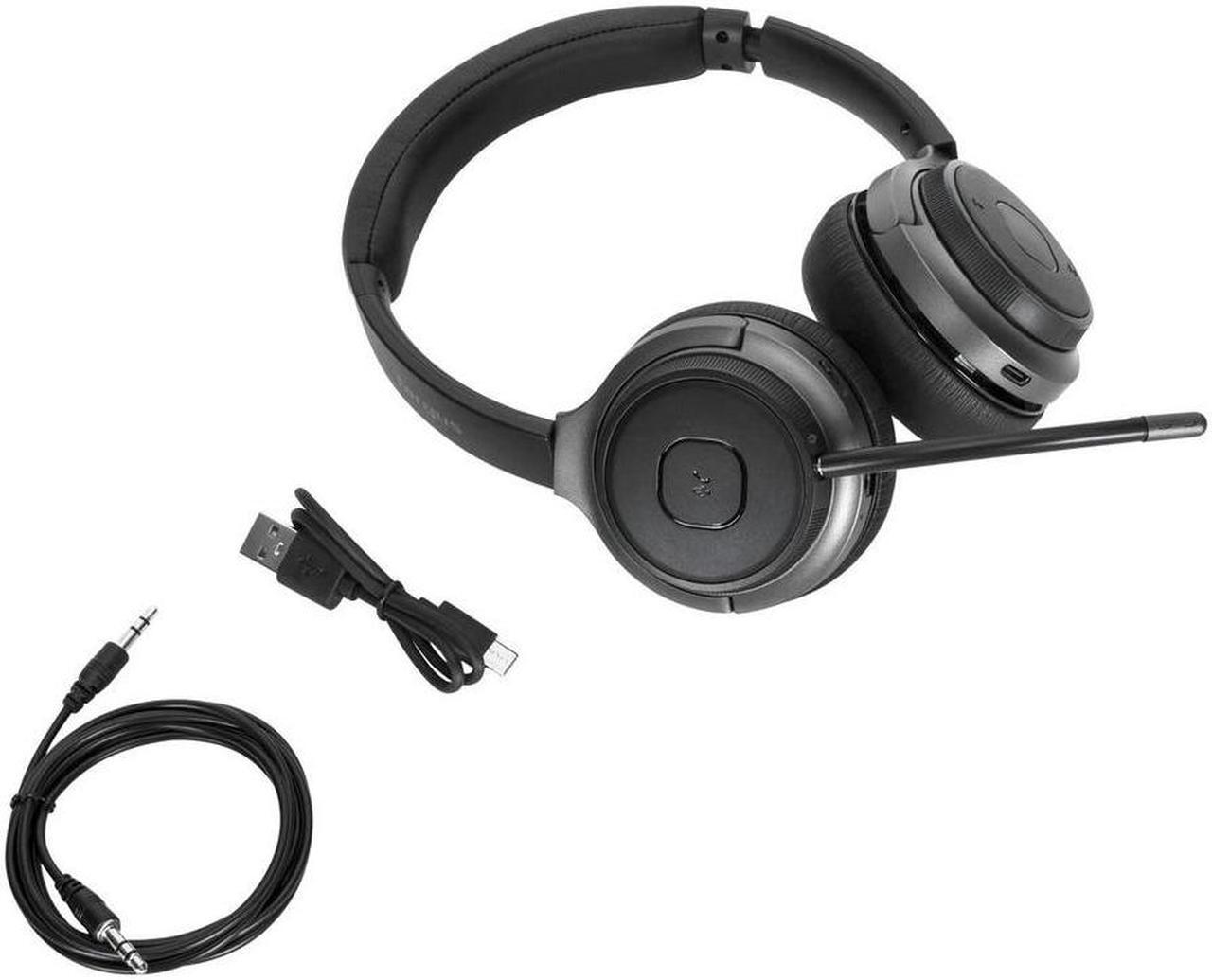 Alt view image 4 of 9 - Targus AEH104TT Wireless Bluetooth 5.0 or Wired 3.5mm AUX Connector Circumaural Wireless Bluetooth Stereo Headset
