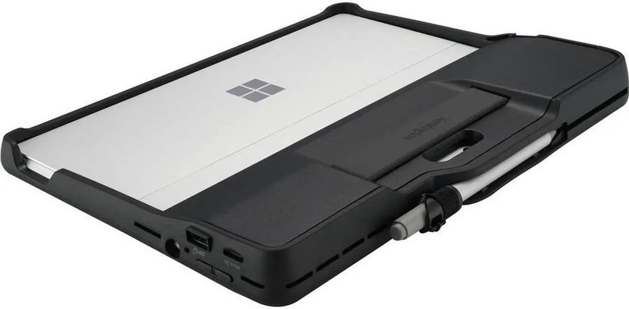 Alt view image 4 of 15 - Kensington BlackBelt Rugged Carrying Case Microsoft Surface Pro 8 Notebook, Card Reader - Black - TAA Compliant - Drop Resistant - Silicon, Thermoplastic Elastomer (TPE), Polycarbonate, Acrylonitrile