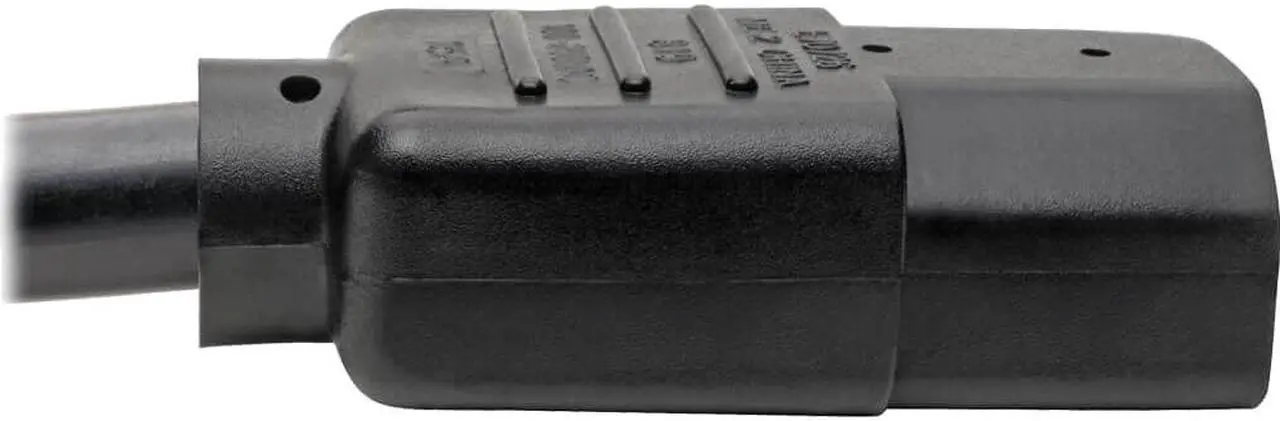 Alt view image 7 of 9 - Tripp Lite Model P007-006-15D 6 ft. Desktop Computer Power Cord, Right-Angle 5-15P to C13 - Heavy Duty, 15A, 125V, 14 AWG, 6 ft. Black