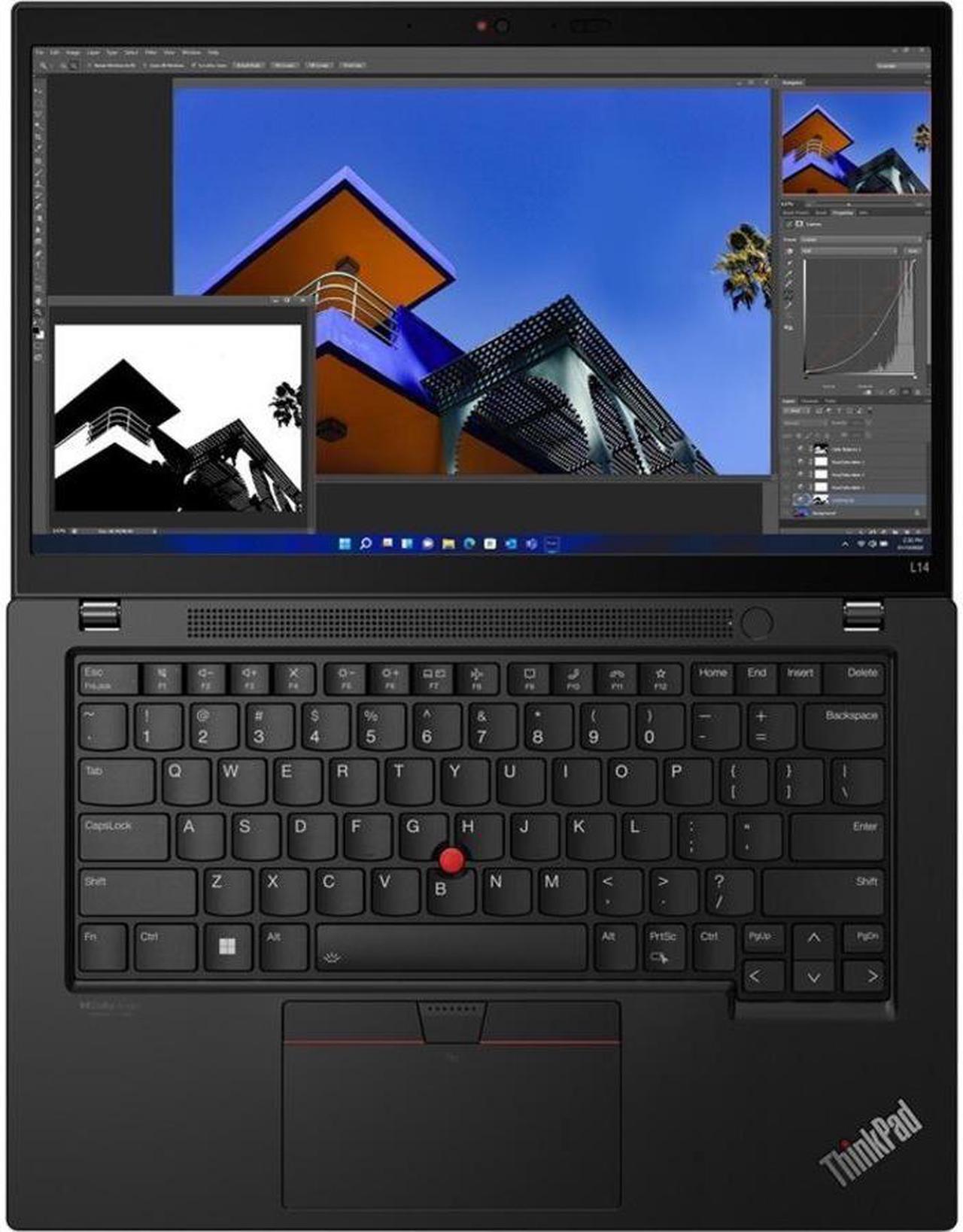 Alt view image 8 of 20 - Lenovo ThinkPad L14 Gen 3 21C1004JUS 14" Notebook - Full HD - 1920 x 1080 - Intel Core i5 12th Gen i5-1235U Deca-core (10 Core) - 8 GB Total RAM - 256 GB SSD - Thunder Black