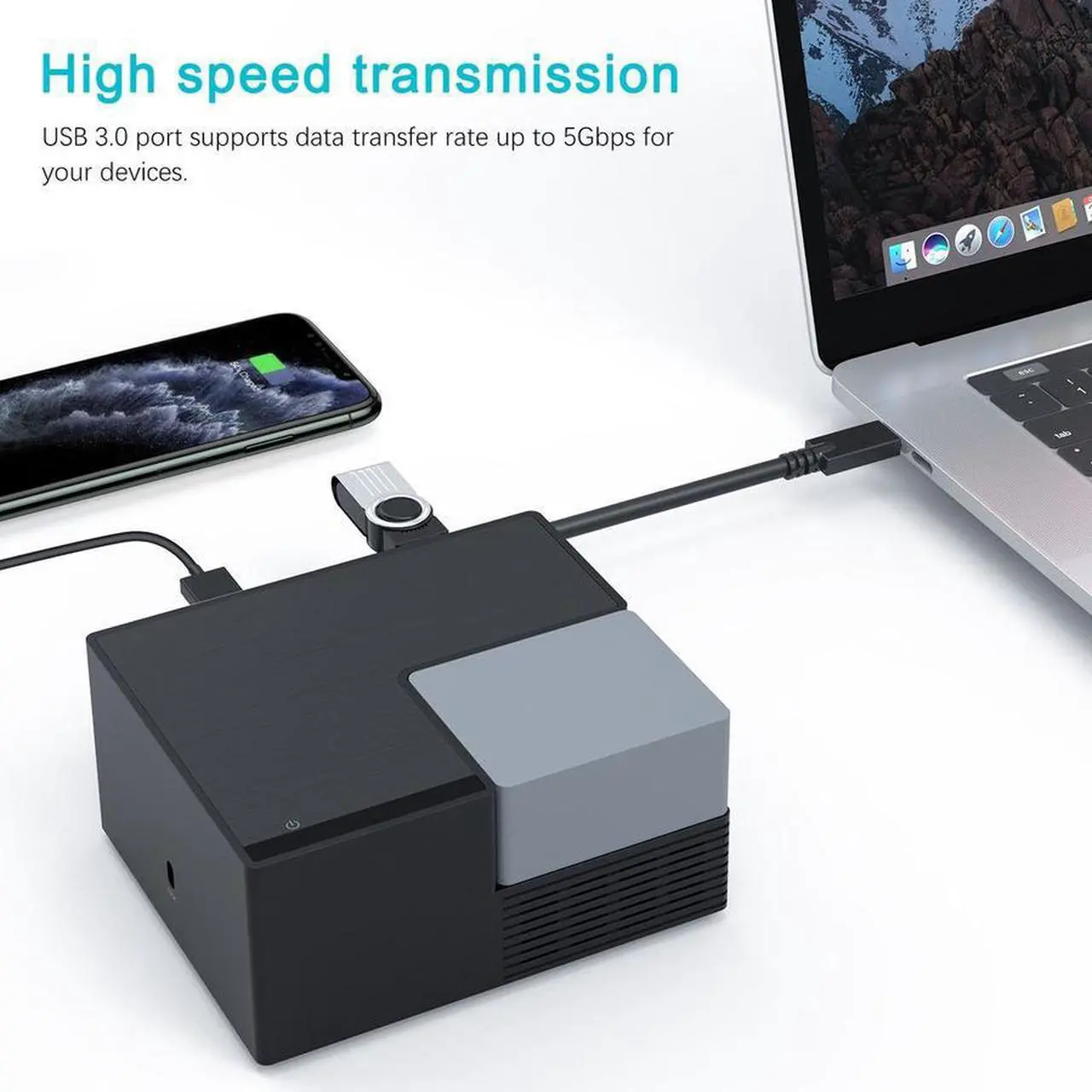 Alt view image 3 of 8 - 4XEM USB-C Dual 4K with Power Delivery Universal Docking Station 4XUG69PD2