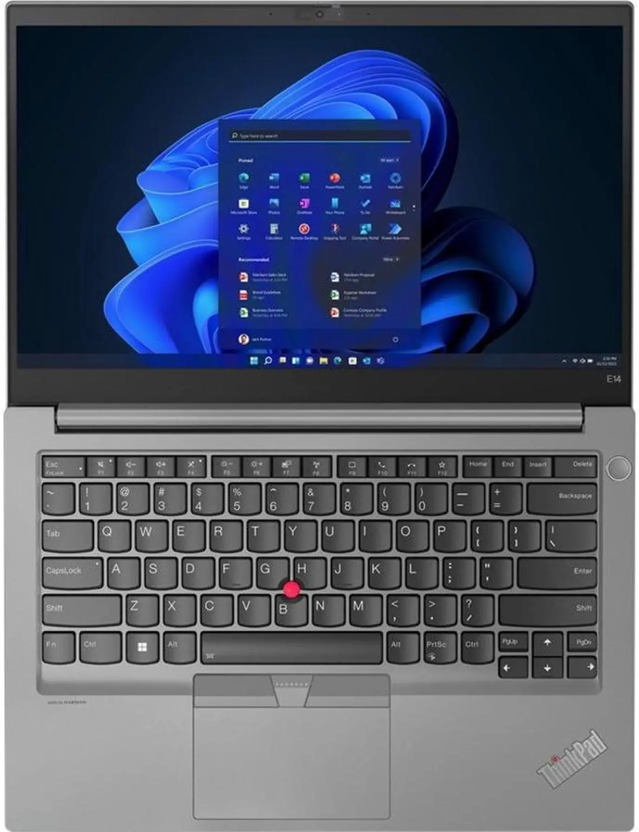Alt view image 8 of 20 - Lenovo Laptop ThinkPad E14 Gen 4 Intel Core i5-1235U 8GB Memory 256 GB PCIe SSD Intel Iris Xe Graphics 14.0" Non-Touch Screen Windows 11 DG Windows 10 Pro 64 21E3008HUS