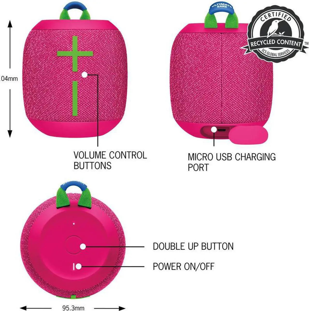 Alt view image 4 of 18 - Ultimate Ears WONDERBOOM 3 - Hyper Pink
