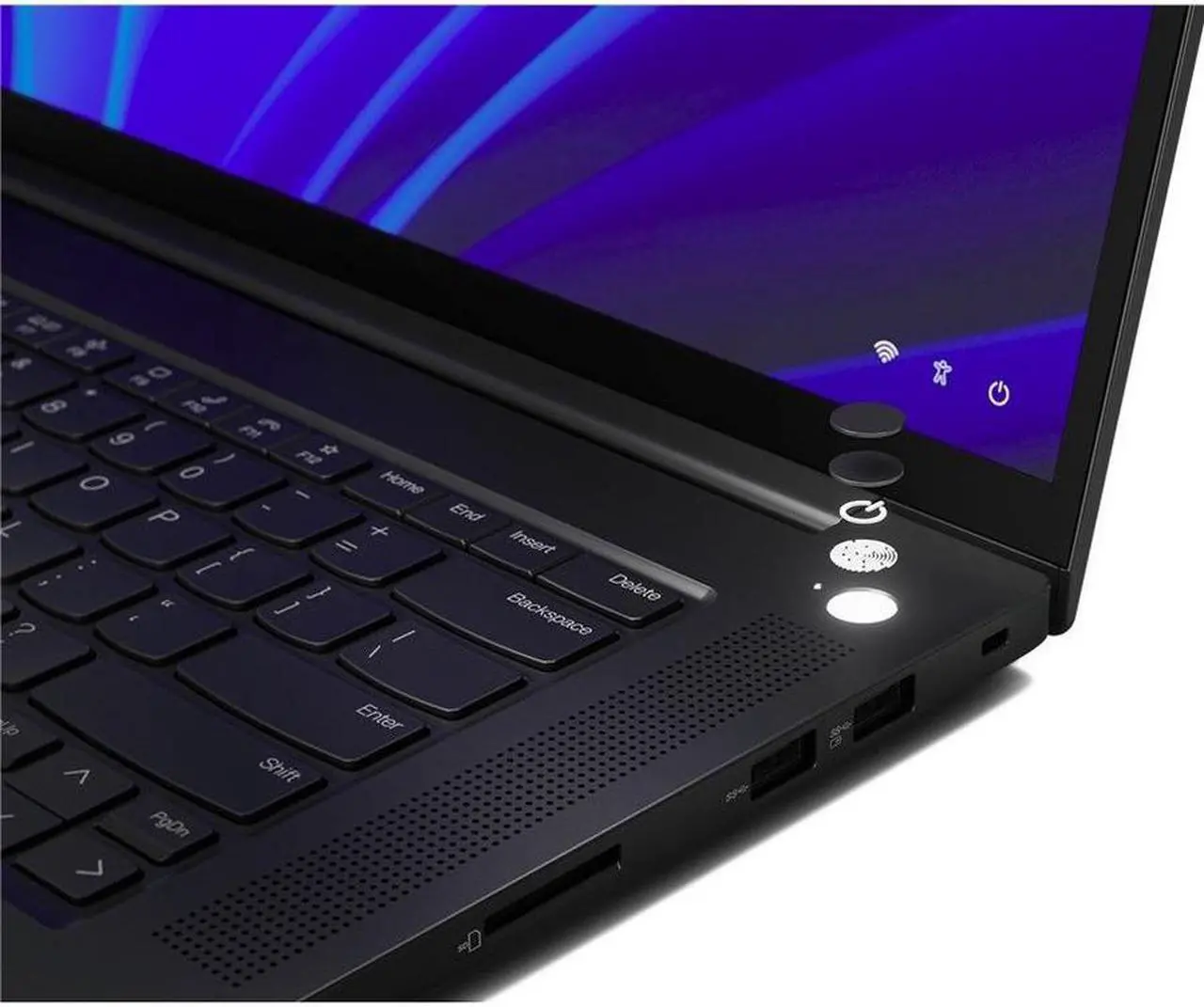 Alt view image 8 of 15 - Lenovo ThinkPad X1 Extreme Gen 5 21DE0049US 16" Notebook - WUXGA - 1920 x 1200 - Intel Core i7 12th Gen i7-12700H Tetradeca-core (14 Core) 2.30 GHz - 16 GB Total RAM - 512 GB SSD - Black Paint