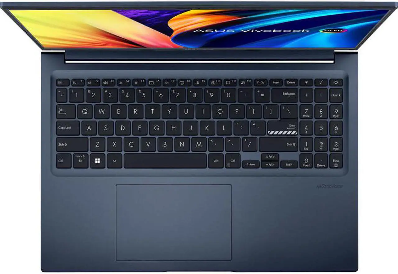 Alt view image 9 of 20 - ASUS VivoBook 16X Laptop, 16 WUXGA (1920 x 1200) 16:10 Display, AMD Ryzen 5 5600H CPU, AMD Radeon Vega 7 Graphics, 8GB RAM, 512GB SSD, Fingerprint Sensor, Windows 11 Home, Quiet Blue, M1603QA-DS52