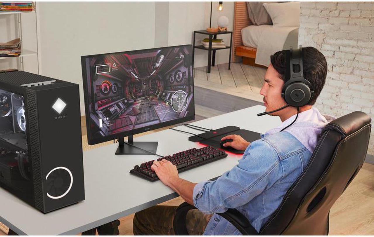 Alt view image 9 of 19 - HP OMEN - 30L Gaming Desktop - AMD Ryzen 7 - 16GB Memory - NVIDIA® GeForce RTX™ 3060 Ti - 1TB SSD - Shadow Black PC Computer GT13-1194