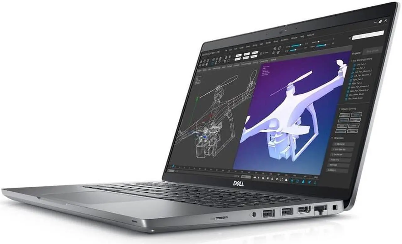 Alt view image 3 of 10 - Dell Precision 3000 3470 14" Mobile Workstation - Full HD - 1920 x 1080 - Intel Core i7 12th Gen i7-1260P Dodeca-core (12 Core) - 16 GB Total RAM - 512 GB SSD - Titan Gray - Intel Chip - Windows