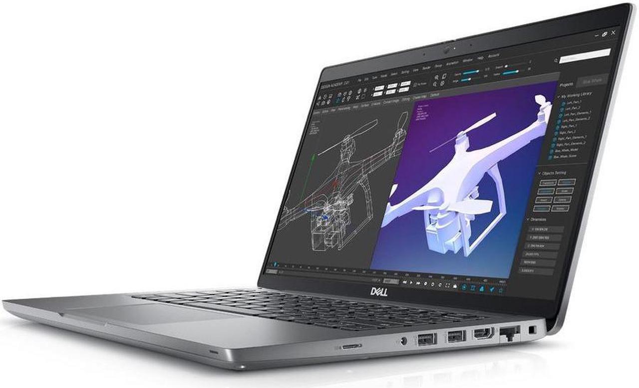 Alt view image 2 of 11 - Dell Precision 3000 3470 14" Mobile Workstation - Full HD - 1920 x 1080 - Intel Core i7 12th Gen i7-1270P Dodeca-core (12 Core) - 32 GB Total RAM - 512 GB SSD - Titan Gray - Intel Chip - Windows