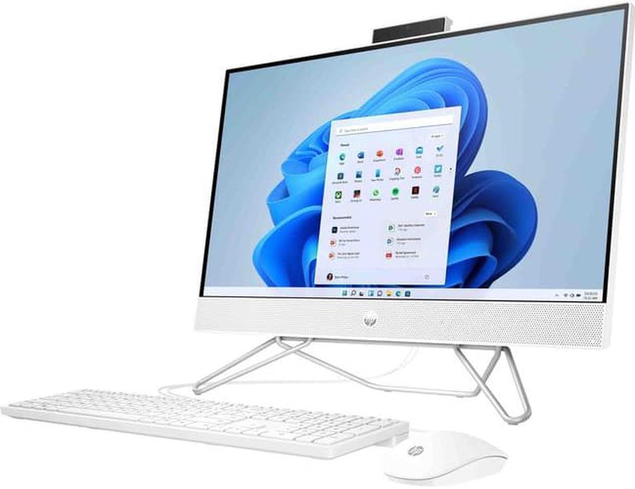 Alt view image 3 of 15 - HP 24" All-in-One Desktop, AMD Ryzen 7 5700U, 16 GB, 256 GB SSD & 1 TB Hard Drive, Full HD IPS Touchscreen, Windows 11 Home, 4 USB Ports, Privacy Camera, Dual Mics, Keyboard & Mouse (24-cb0090, 2021)