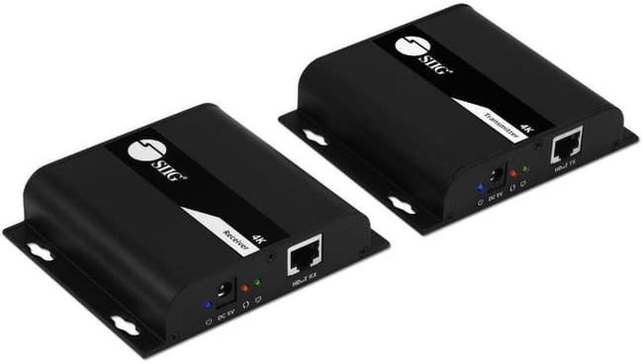 Main image of SIIG HDMI 4K30Hz HDbitT over IP Extender - 120m - Extends HDMI audio/video signals up to 120m over cost effective Cat 6/7 cable, while maintaining signal strength and superior audio/video quality, 4K3