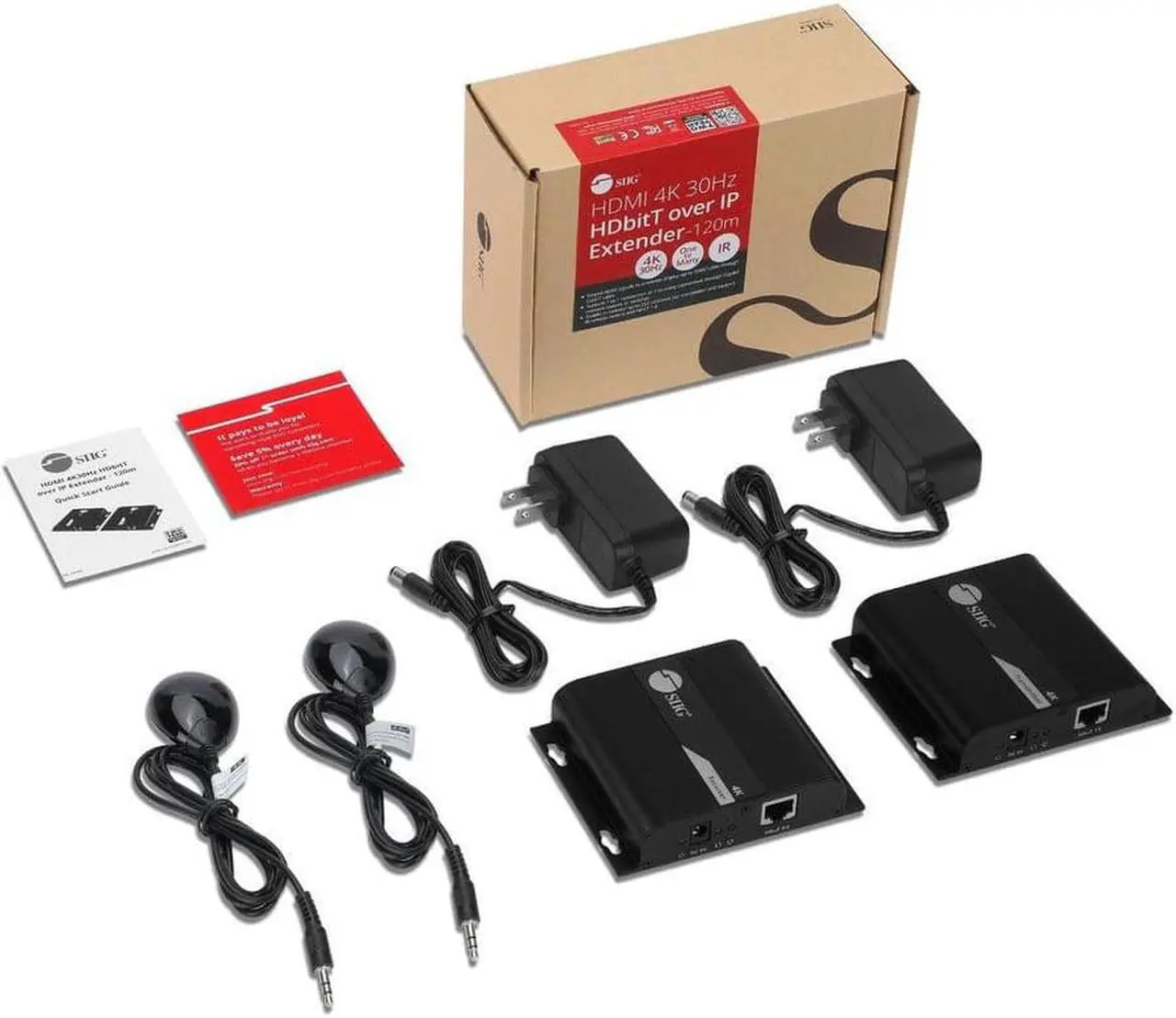 Alt view image 6 of 20 - SIIG HDMI 4K30Hz HDbitT over IP Extender - 120m - Extends HDMI audio/video signals up to 120m over cost effective Cat 6/7 cable, while maintaining signal strength and superior audio/video quality, 4K3