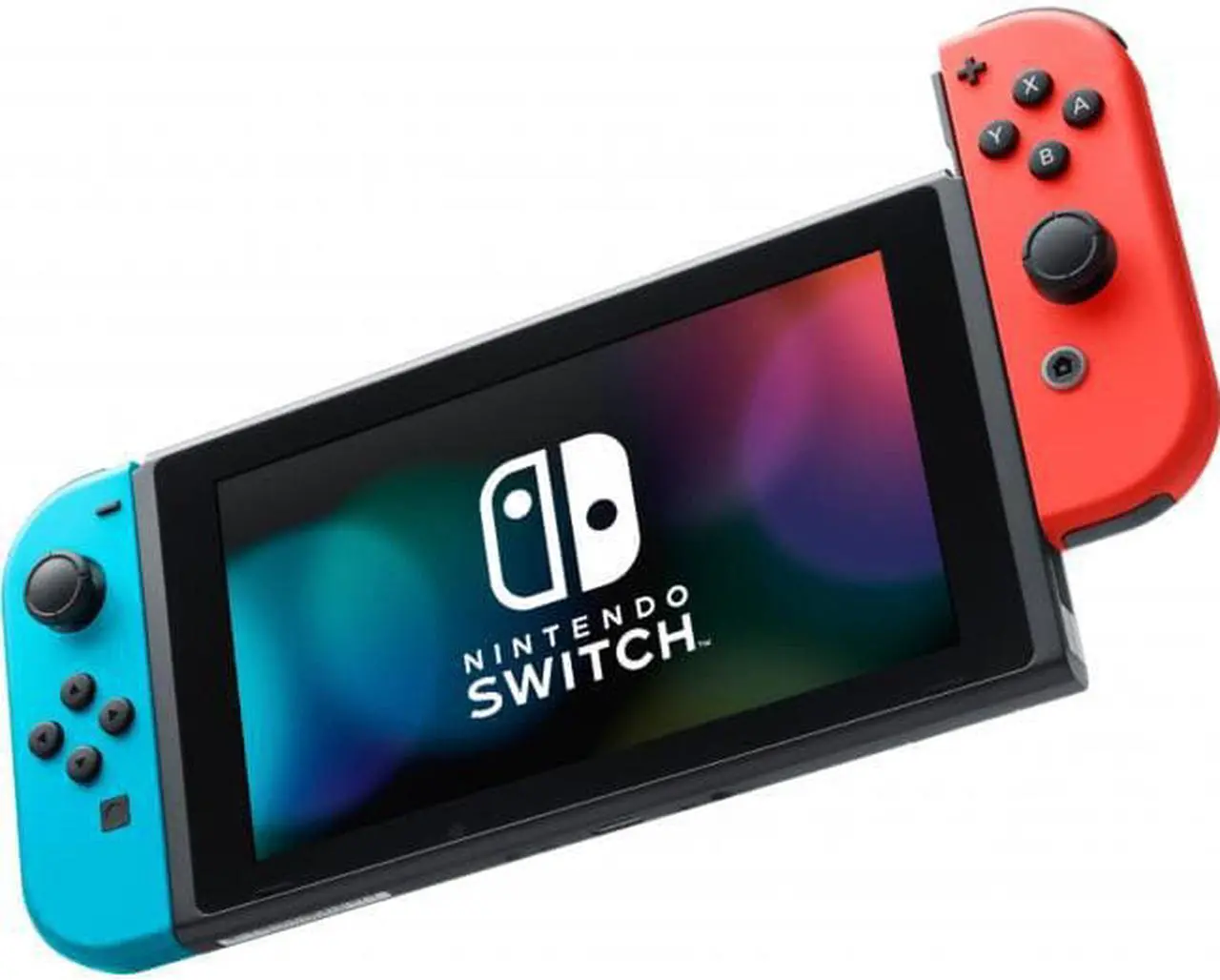 Alt view image 3 of 4 - Nintendo Switch w/ Neon Blue & Neon Red Joy-Con + Mario Kart 8 Deluxe (Full Game Download) + 3 Month Nintendo Switch Online Individual Membership