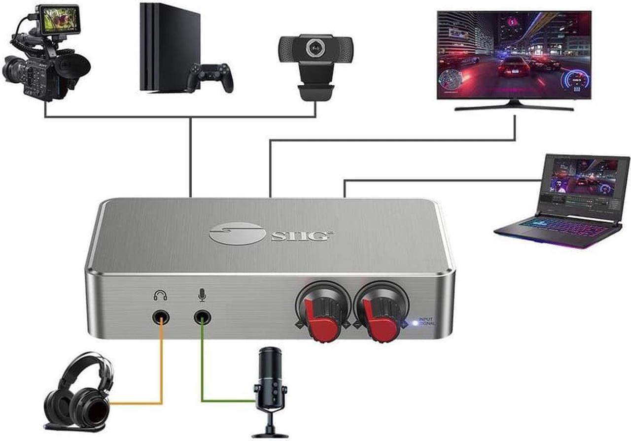 Alt view image 6 of 11 - SIIG 4K HDMI Video Capture Box with Volume Control & Loopout - Easily capture and save 4Kx2K@60Hz HDMI signals in 4Kx2K@30Hz resolution from any HDMI source such as Gaming console, Media players,