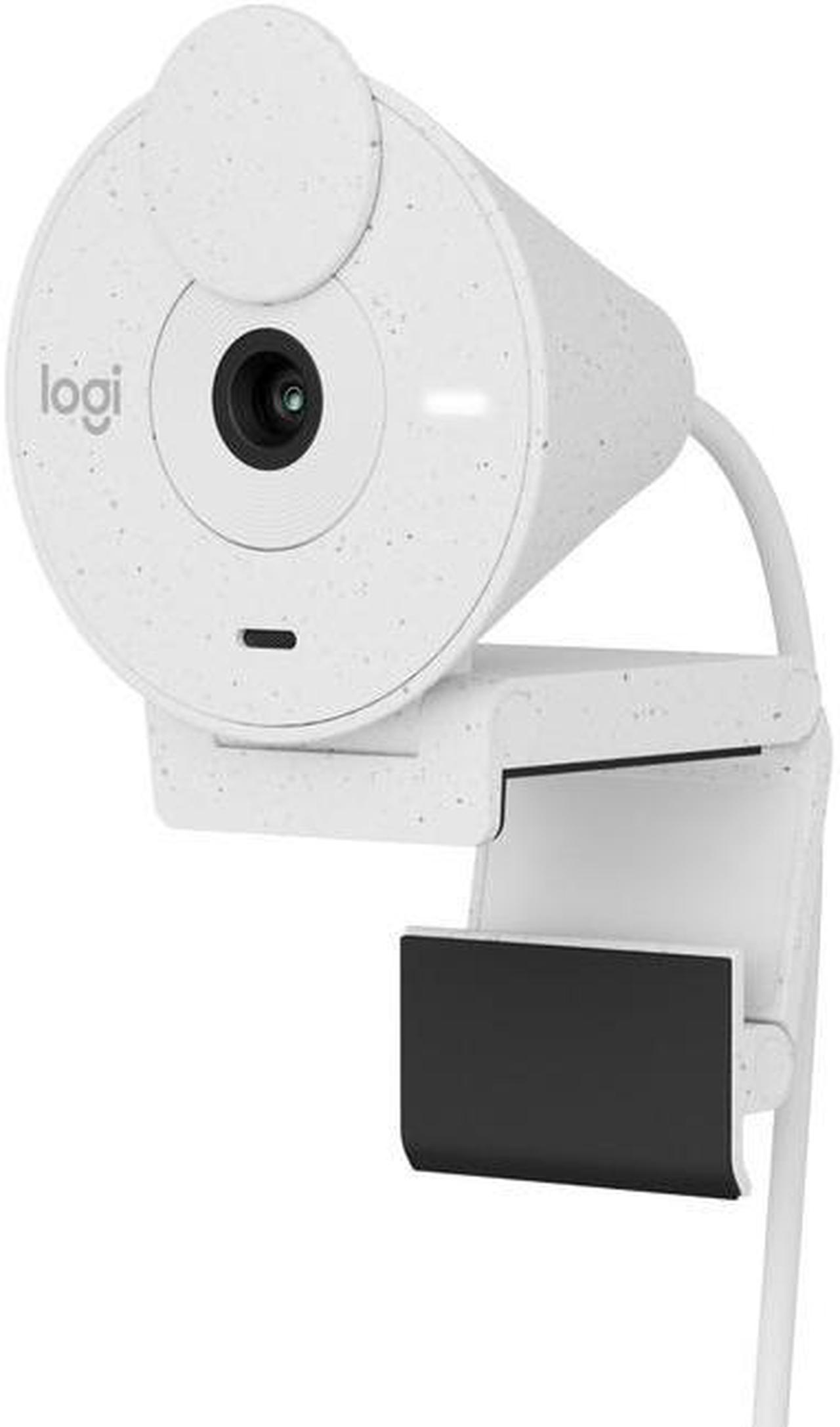 Logitech Brio 300 Full HD Webcam with Privacy Shutter, Noise Reduction Microphone, USB-C, certified for Zoom, Microsoft Teams, Google Meet, Auto Light Correction, off White