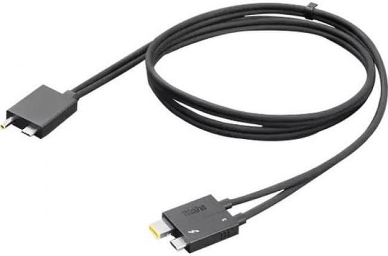 Lenovo Thunderbolt 4 WorkStation Dock Split Cable 0.7m - 2.30 ft Thunderbolt 4 Data Transfer/Power Cable for Workstation, Dock - Second End: 1 x Thunderbolt 4 Type C - Male - 40 Gbit/s - Splitter Cabl