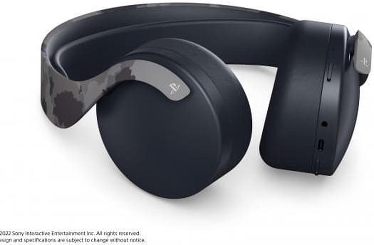 Alt view image 9 of 14 - Sony PULSE 3D Wireless Headset for PS5, PS4, and PC Gray Camouflage Model 1000030605