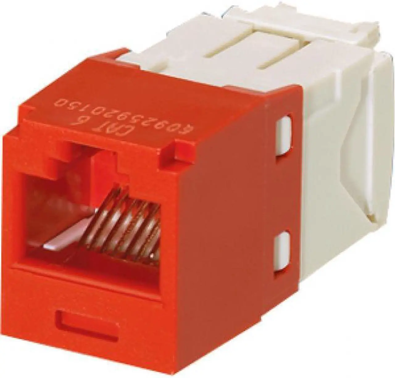 Alt view image 6 of 7 - Panduit CJ688TGRD Mini-Com TX6 Plus Giga-Channel Cat6 Jack Module, Red