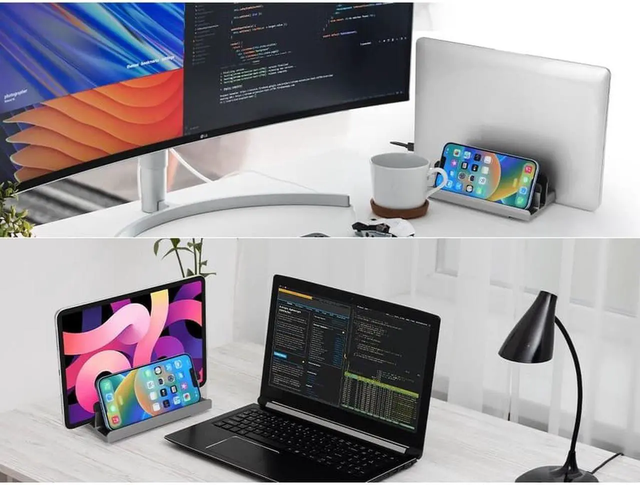 Alt view image 3 of 19 - SIIG USB-C Laptop Stand W/ 4K Docking Station - Unique multitasks design for foldable holder and vertical Laptop stand & Docking station - HDMI 4K@60Hz display - Two USB-A 5Gbps - Gigabit Ethernet
