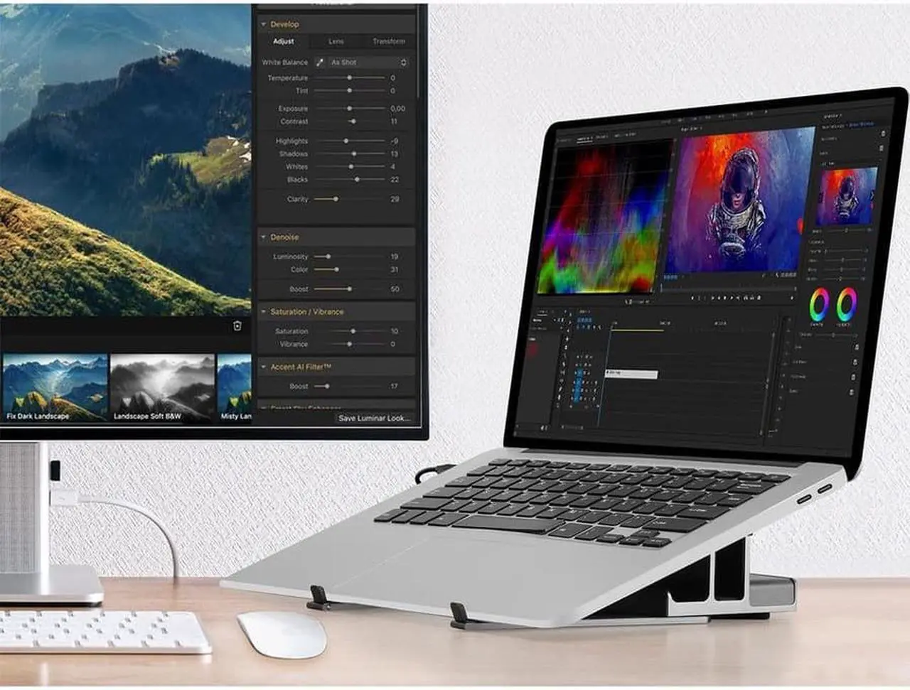 Alt view image 5 of 19 - SIIG USB-C Laptop Stand W/ 4K Docking Station - Unique multitasks design for foldable holder and vertical Laptop stand & Docking station - HDMI 4K@60Hz display - Two USB-A 5Gbps - Gigabit Ethernet