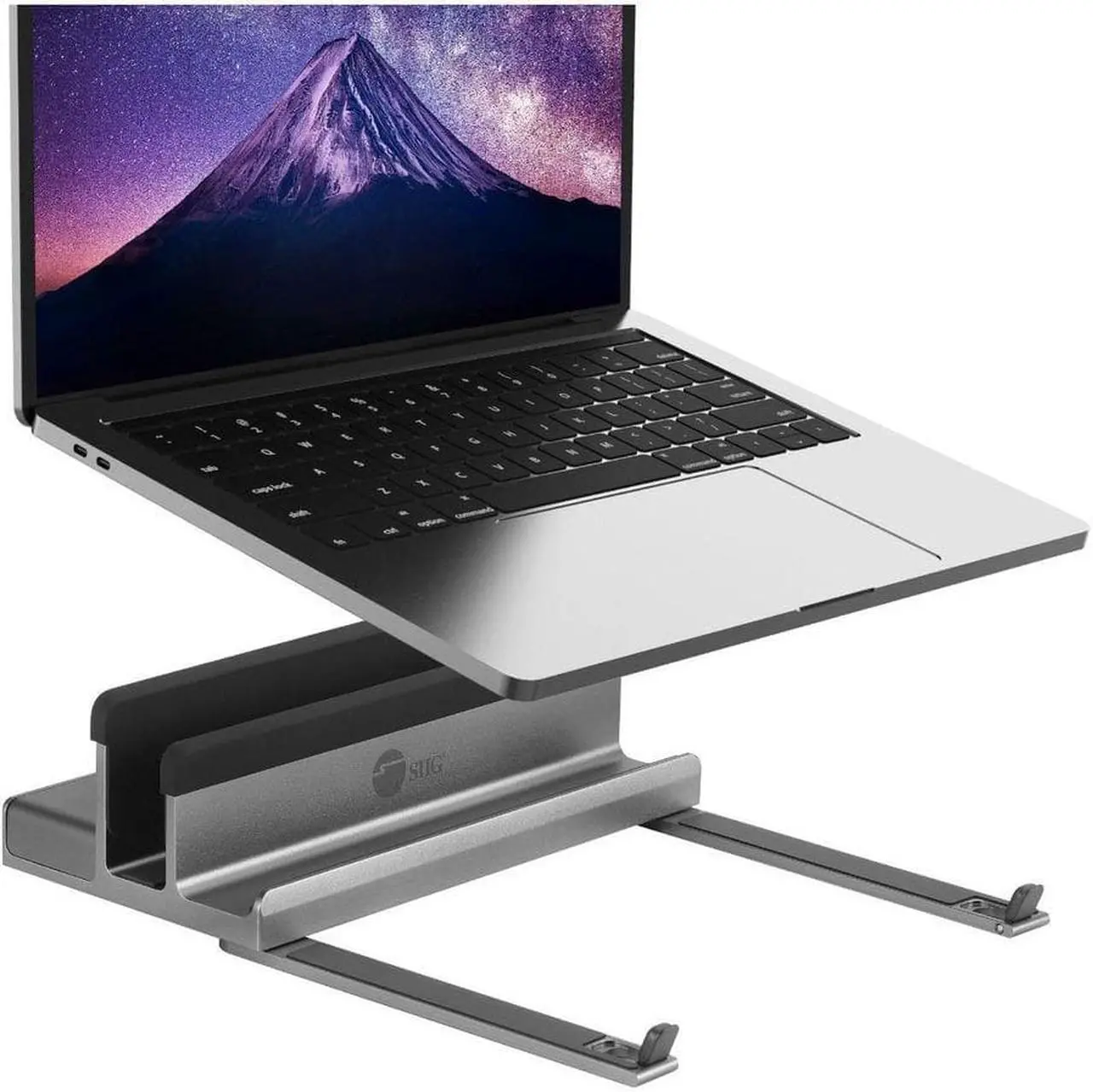 Alt view image 7 of 19 - SIIG USB-C Laptop Stand W/ 4K Docking Station - Unique multitasks design for foldable holder and vertical Laptop stand & Docking station - HDMI 4K@60Hz display - Two USB-A 5Gbps - Gigabit Ethernet