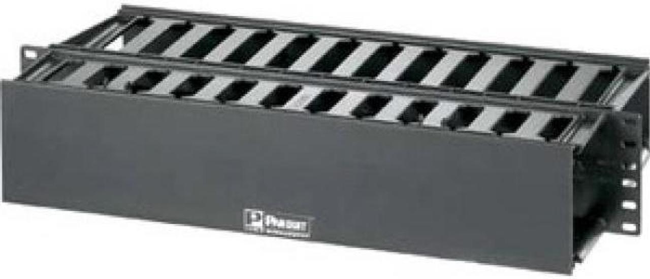 Alt view image 10 of 11 - Panduit WMPF1E PANDUIT PatchLink Horizontal Cable Manager - Cable Manager - Black - 2U Rack Height - 19" Panel Width