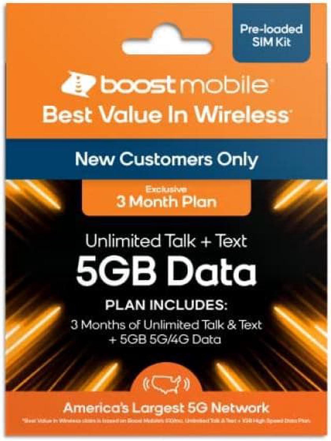 Alt view image 2 of 8 - Boost Mobile 3 Months 5GB Plan SIM Card Kit - Mobile Hotspot included