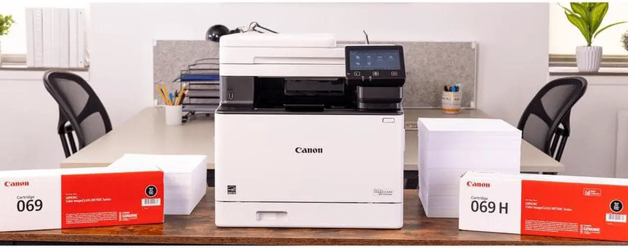 Alt view image 13 of 17 - Canon imageCLASS MF753Cdw Wireless Laser Multifunction Printer Color White