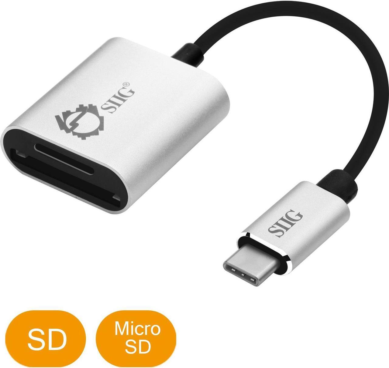 Alt view image 11 of 13 - SIIG JU-MR0F12-S1 Usb-C 2-In-1 Card Reader - Card Reader - 2 In 1 (Multi-Format) - Usb 3.0